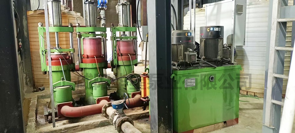 壓濾機柱塞泵三缸泵現場使用圖片3 洗煤廠陶瓷柱塞泵使用現場